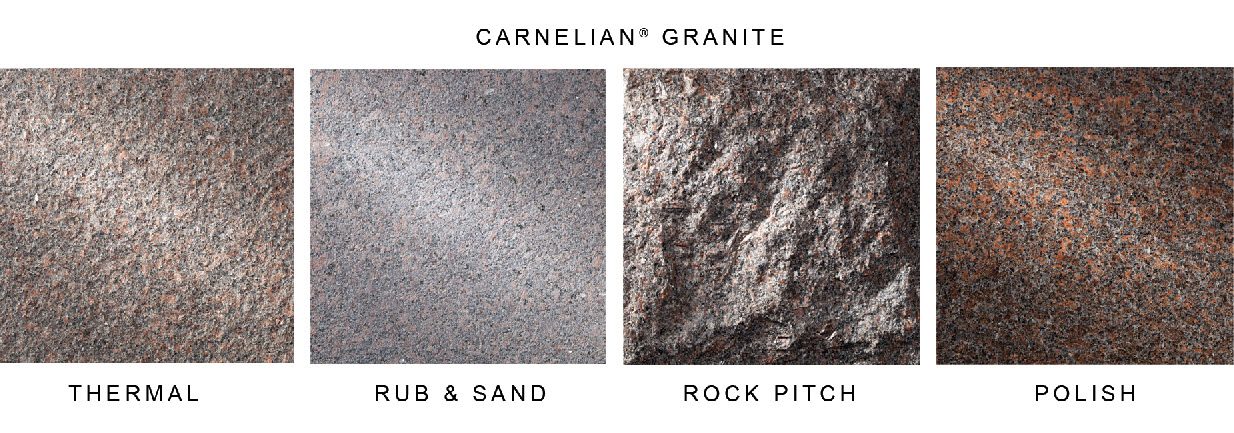 carnelian granite swatches