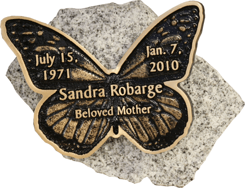 Robarge butterfly granite memorial